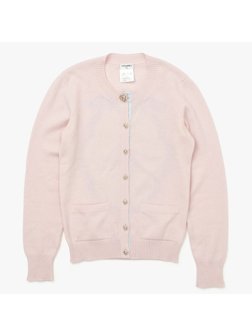 Chanel Cashmere Knit Cardigan Rhinestone Light Pink Light Blue Mint Green Pastel